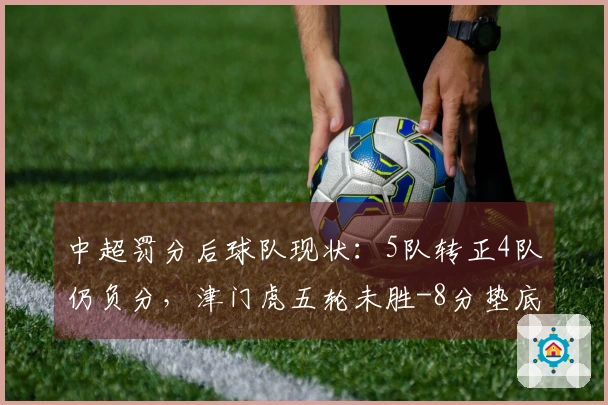 中超罚分后球队现状：5队转正4队仍负分，津门虎五轮未胜-8分垫底